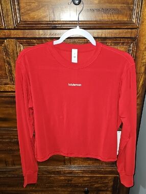 Lululemon Jersey Training Long Sleeve! Sz 4,Wordmark! NWTS! OXFD! Dont Miss Out!